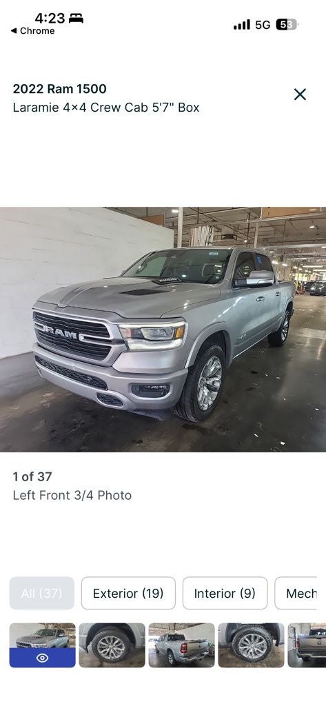 2022 RAM 1500 Laramie Crew Cab 4x4 5'7' Box