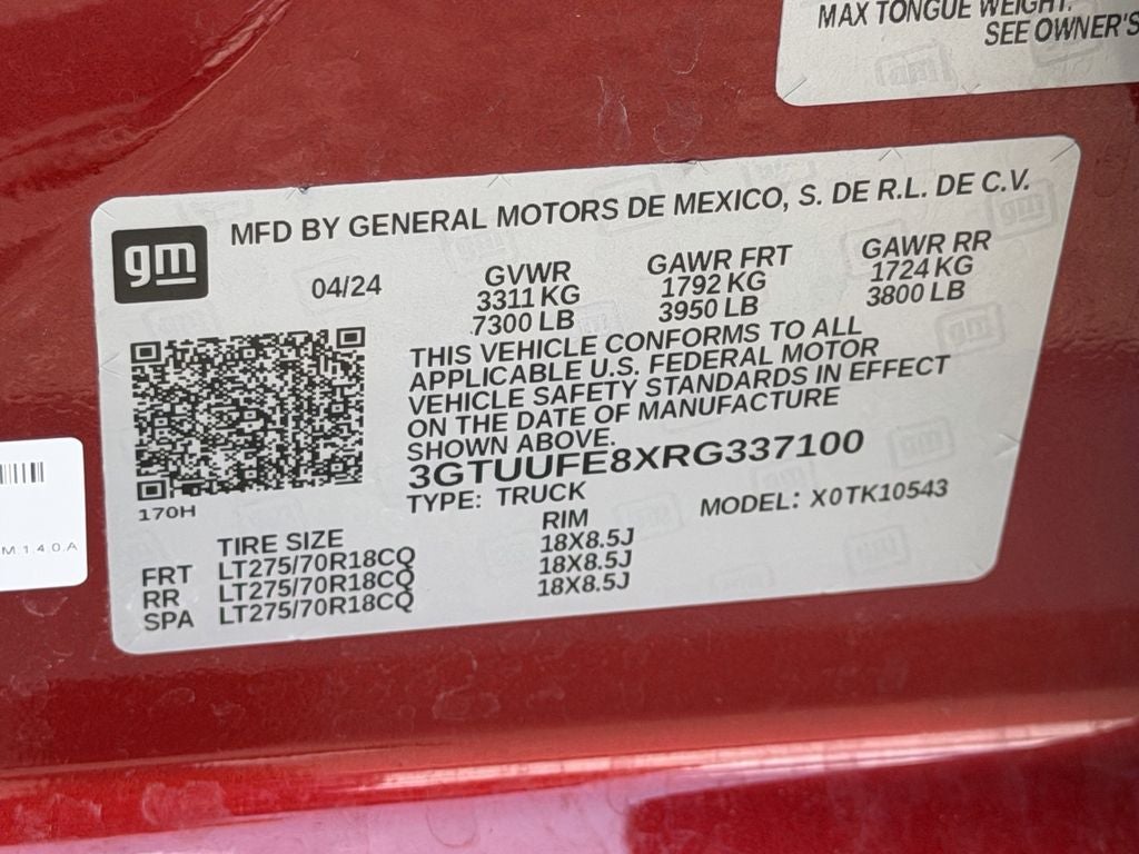 2024 GMC Sierra 1500 4WD Crew Cab Short Box AT4X