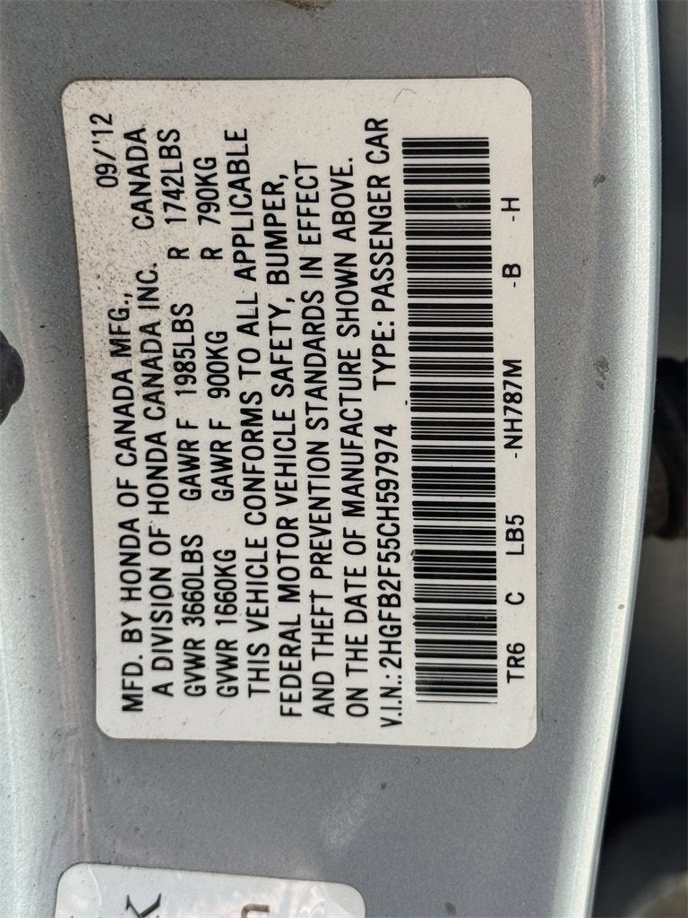 2012 Honda Civic Sdn LX